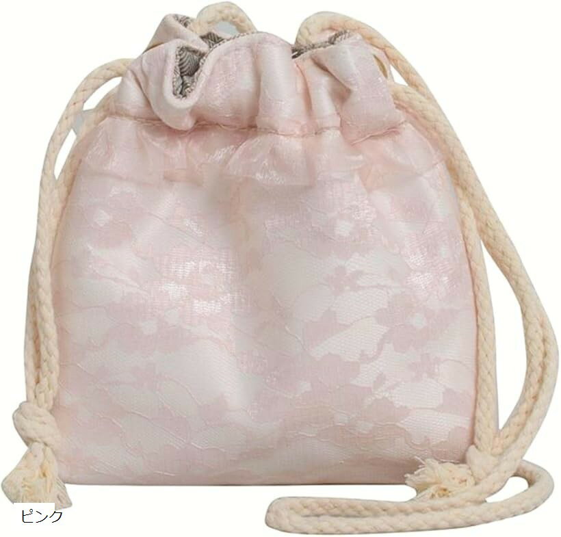 浴衣バッグ 巾着バッグ ショルダー レディース ショルダーバッグ 和装 バック 浴衣巾着 巾着袋 ポーチ 小さめ ミニ 浴衣用 夏祭り 鞄 かばん おしゃれ かわいい お洒落 可愛い 着物 和服 袴 ピンク