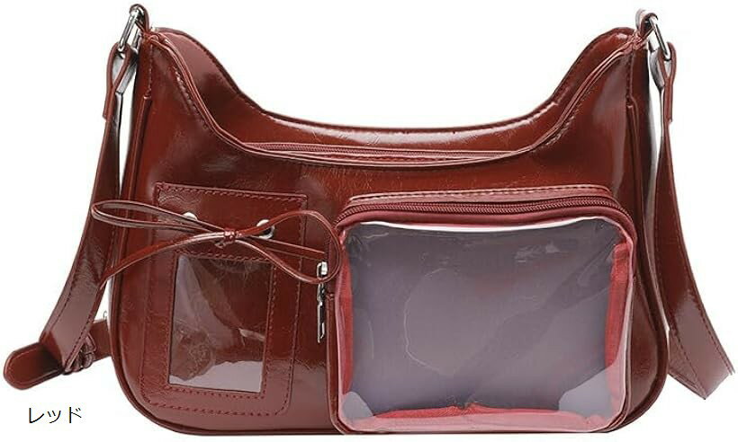 痛バッグ ショルダー ショルダーバッグ 痛バック 小さめ ミニ いたばっぐ いたばっく クリア オタ活 ぬい Y2K 推し活バッグ カバン 鞄 可愛い おしゃれ 人気 シルバー ホワイト ブラック レッド