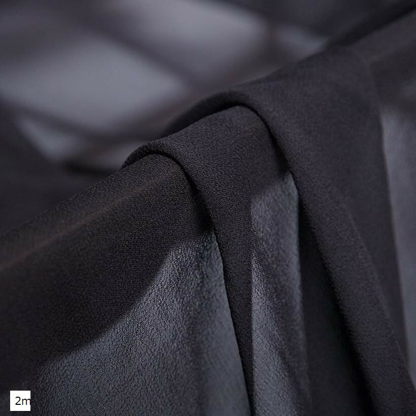 黒 100D ソフト シフォン 生地 幅1.5m 無地 手芸 布 薄手 3m 4m 5m 2m