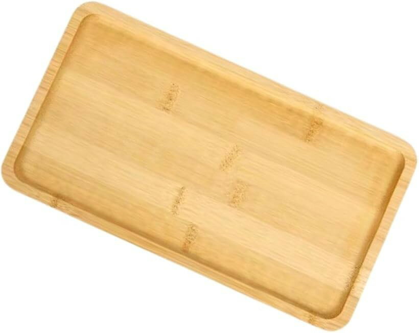 Rakuten - トレー 竹製 お盆 木製風 洗える 乾きやすい 防カビ 長方形 軽量 ナチュラルデザイン