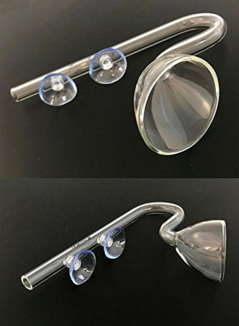 水槽 用 クリア ガラスパイプ 熱帯魚 アクアリウム 水草 12/16 ホース用 リリィ型 ...
