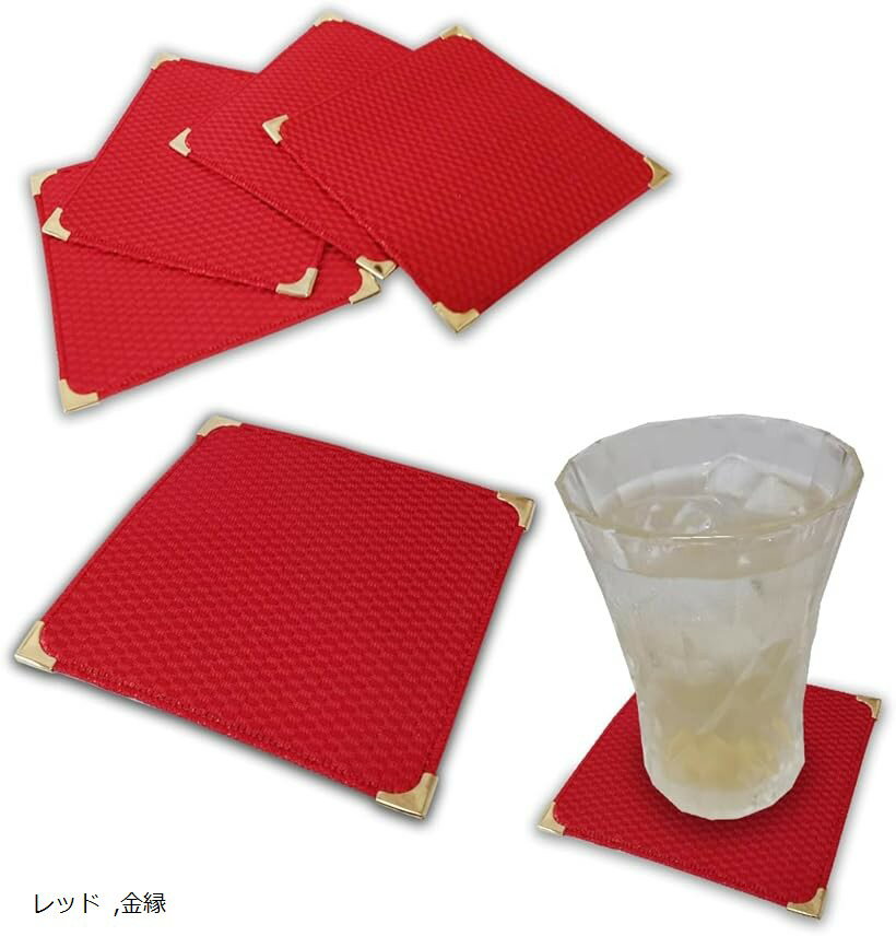 【楽天ランキング1位入賞】コースター 布 スナック クラブ キャバクラ 吸水コースター 10枚組 ブラック..