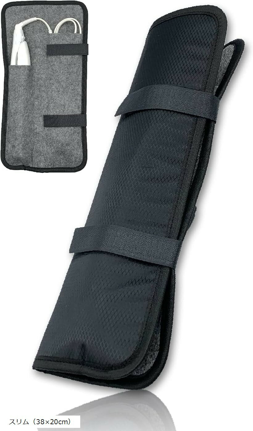 ヘアアイロンケース 耐熱 アイロンポーチ 大きめ 収納 耐熱ポーチ フェルト ワイド 38x27cm スリム（38x20cm）