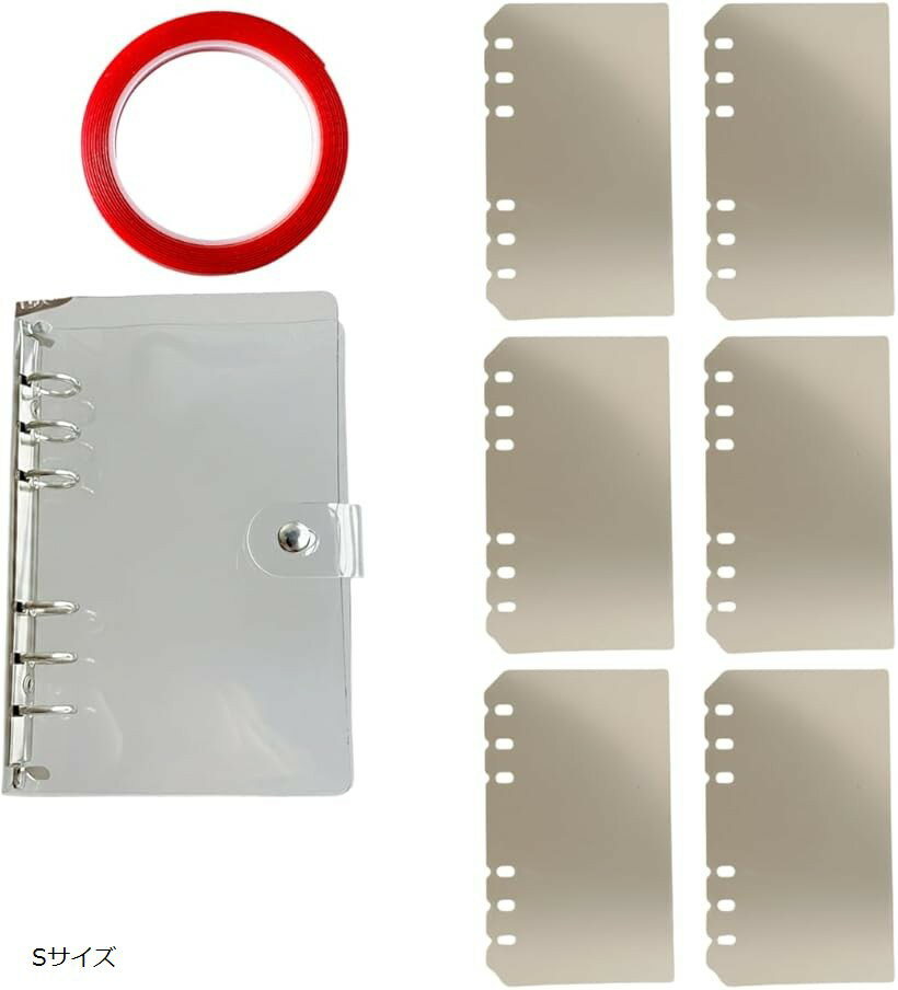 ネイル収納 ネイルチップ収納 バインダー 大容量 ネイルチップケース シール収納 マニキュア収納 ジェルネイル 両面テープ付き ネイリスト Mサイズ Lサイズ Sサイズ