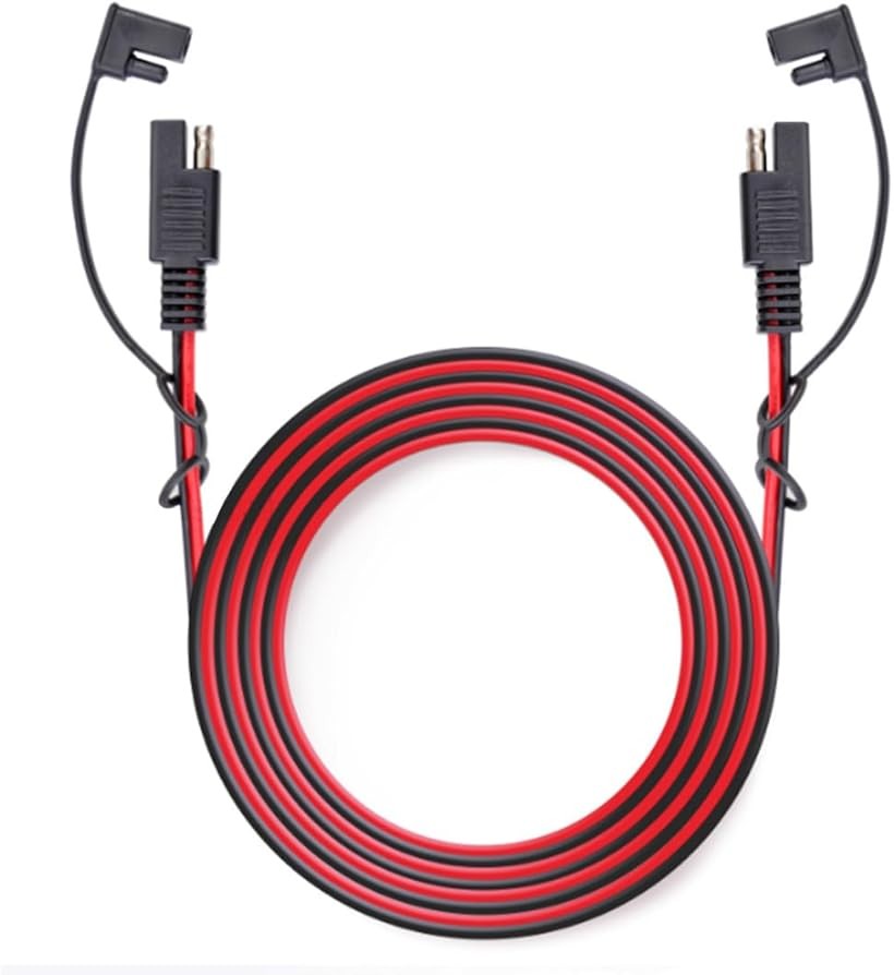 J-base バイク バッテリー 充電ケーブル SAEコネクタ 延長ケーブル バッテリー充電 バッテリーに繋いでおけば充電楽々 (延長ケーブル 1.8m)