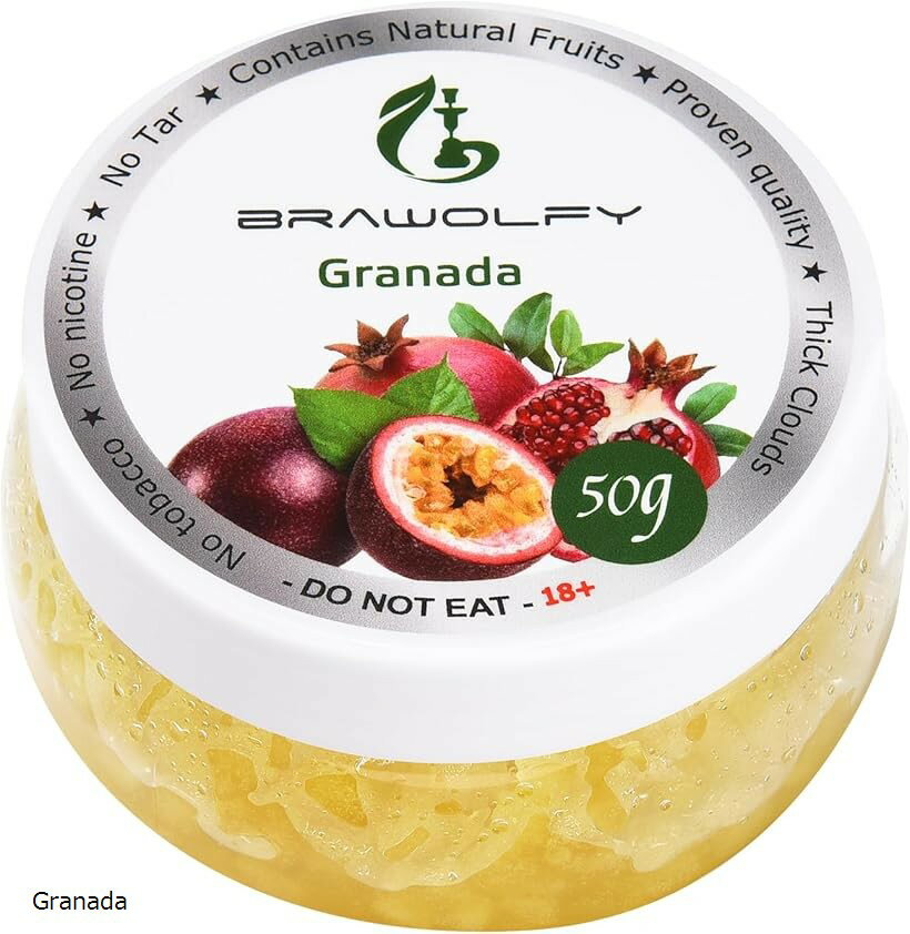 シーシャ フレーバーShisha Friut Hookah Flavors Set 50g of Packs Tobacco ＆ Nicotine Free 水たばこニコチンフリー Lemon Aki Granada