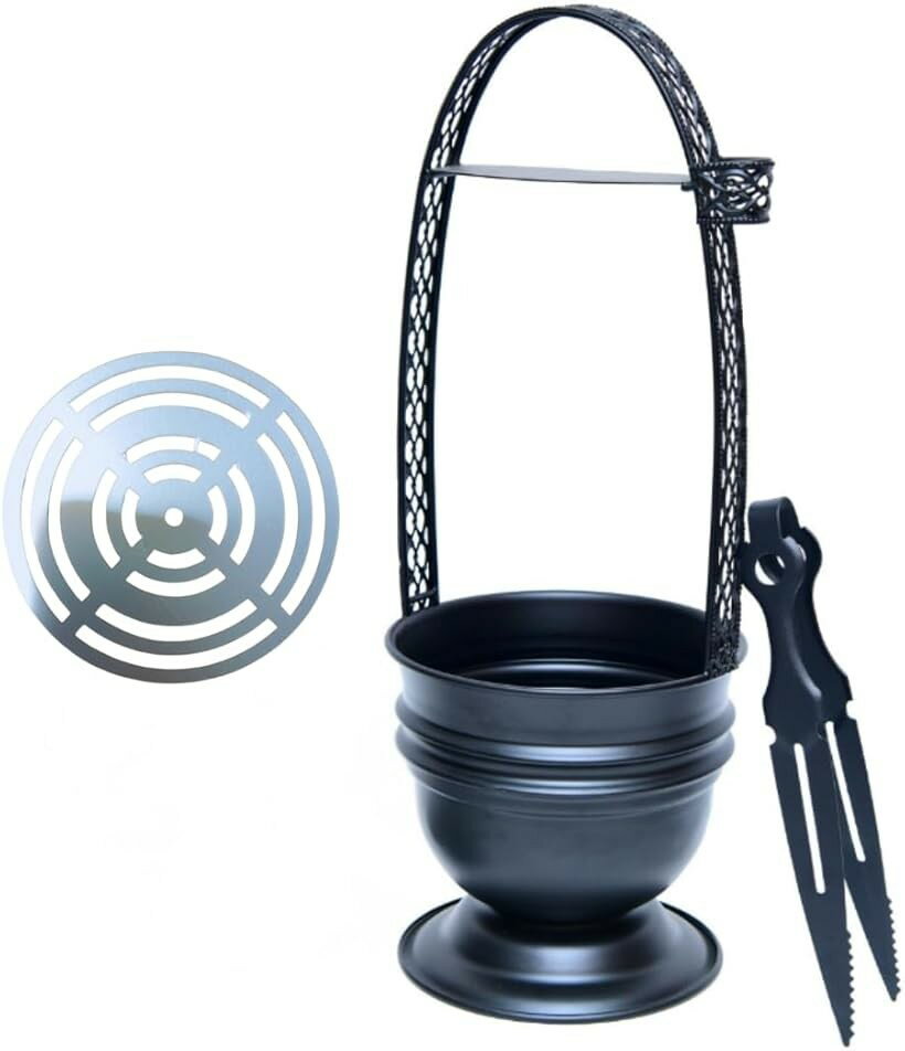 シーシャ 炭 バスケット 持ち運び 炭入れ 炭置き 金属製 トング付き