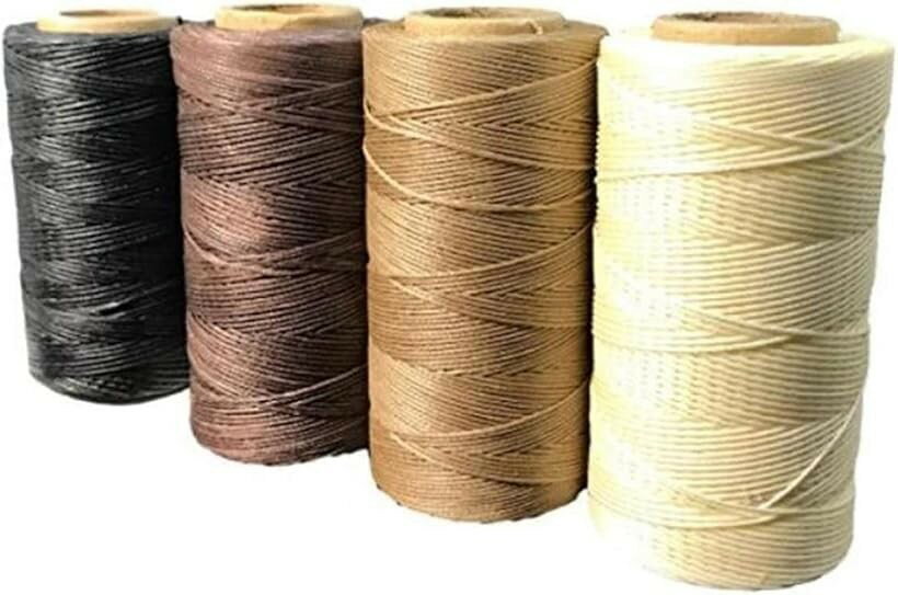 RER レザークラフト 蝋引き 糸 紐 ワックスコード 4色 セット 糸幅 1mm 長さ 260M 4色セット (4色セット)