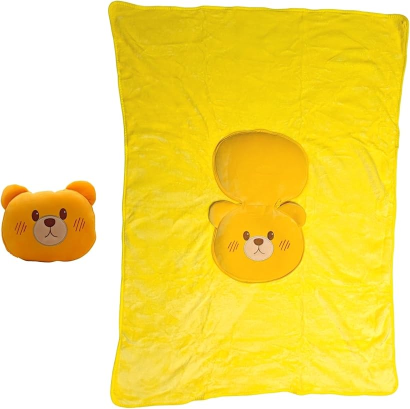 ブランケット ぬいぐるみ クマ 収納できる クッション 大判 ひざ掛け ふわふわ やわらか 2WAY