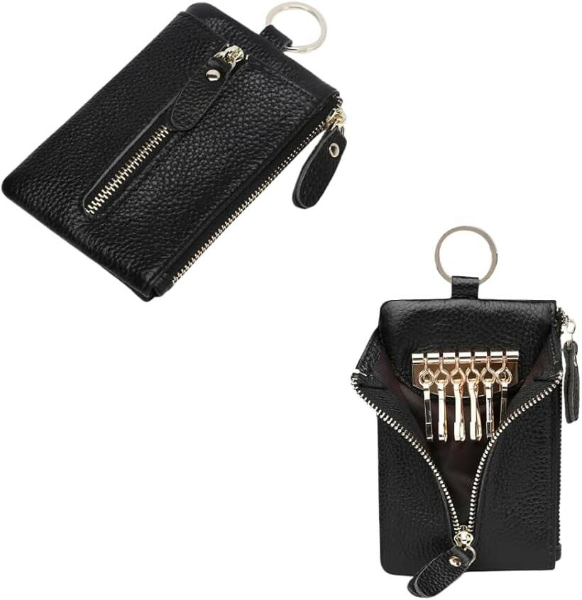 キーケース キーリング6連付き 本革 コインケース付き 小銭入れ キーホルダー メンズ 小銭入れ付き カードケース カードポケット スマートキー