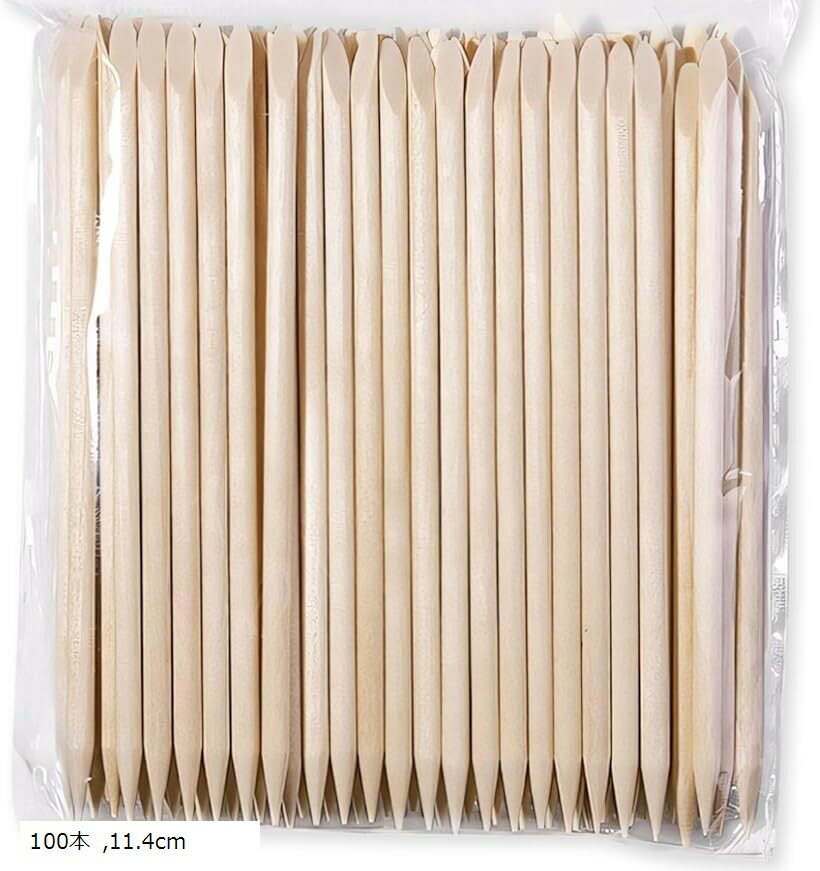 ウッドスティック ネイル 甘皮処理 プッシャー 15cm 200本 400本 100本 11.4cm
