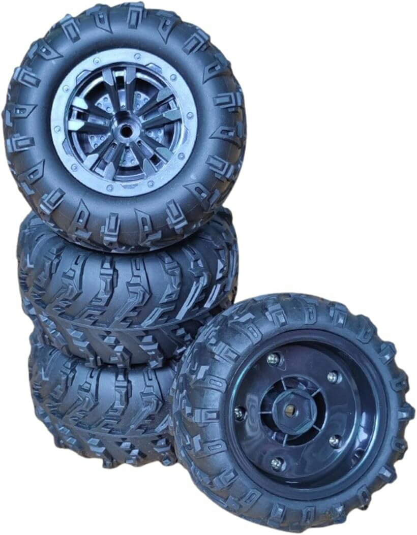 ラジコン タイヤ RCタイヤ ビッグタイヤ ホイール付き 4本セット バギー クローラー オフロード ...