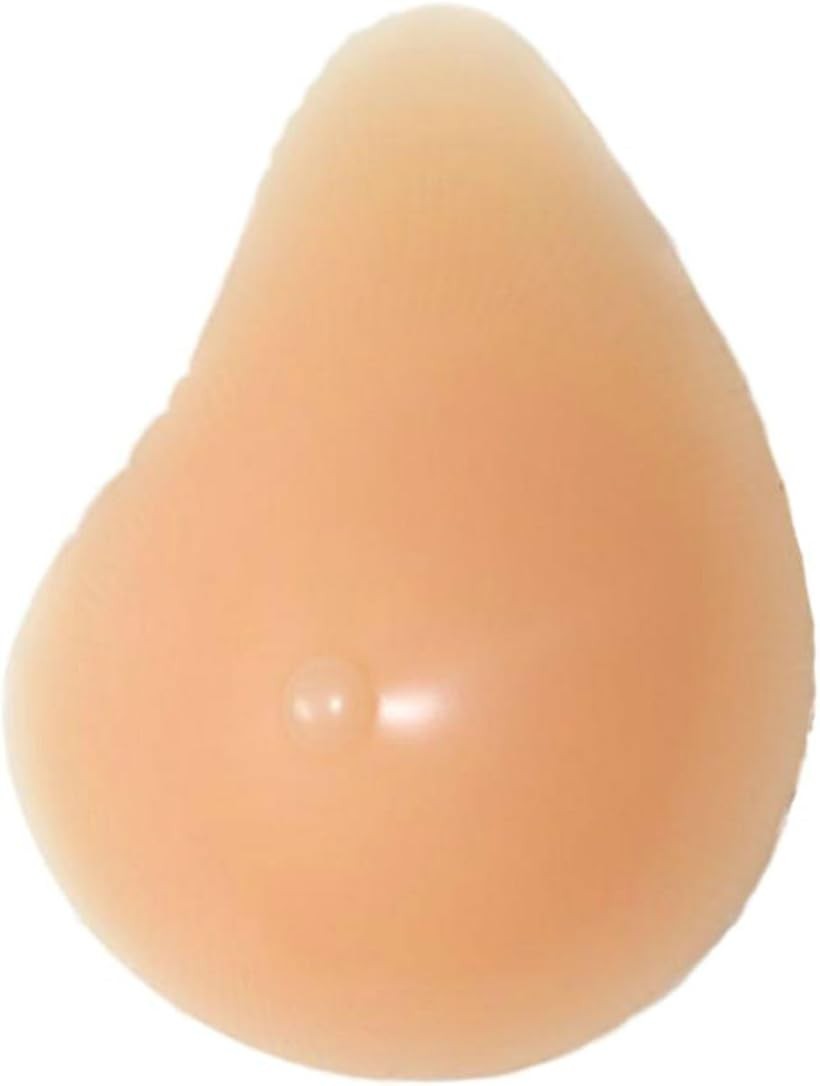 シリコン 粘着 貼付式 人工乳房 術後 バスト補正 女装 左胸 (ベージュ, 700グラム (x 1))