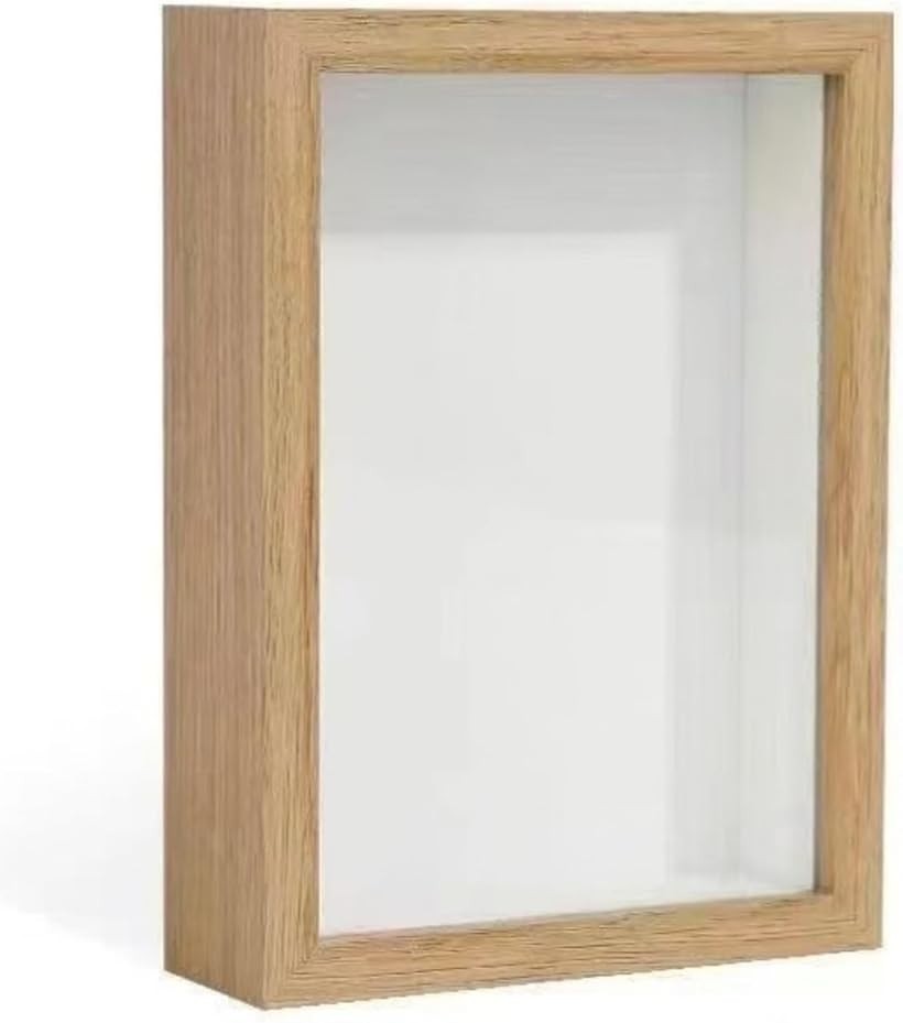 Rakuten - ボックスフレーム 展示 飾り 立体額 思い出 フォトフレーム (ナチュラルウッド)