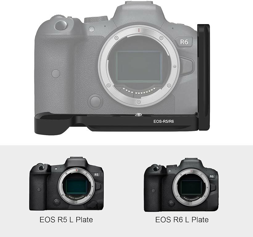 EOS R5 Mark II/R5/R6/R5C/R6 Lプレートハンドグリップ II/R6 クイックリリースLプレートブラケットホルダー II/R5/R6/R5C対応