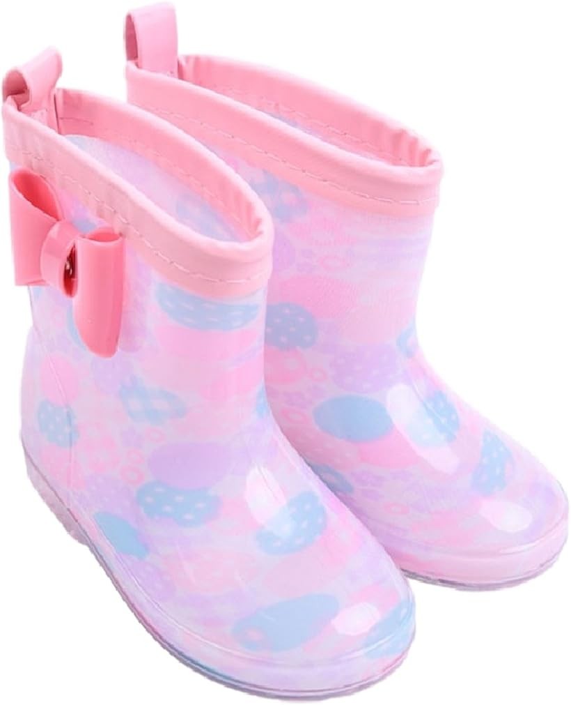 女の子 レインブーツ 長靴 シューズ 雨靴 キッズ 子供 16-17cm ドット (ドット, 16.0～17.0 cm)