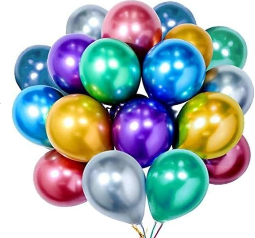 Balloon - バルーン 100個 風船 誕生日 バルーンアート 飾り メタリック 装飾 結婚式 パーティー 記念日 マルチカラー 10インチ
