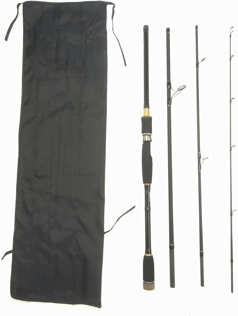 EVA 8フィート スピニング パックロッド 4ピース M スピニングロッド シーバスロッド ルアーロッド ブラックバス エギングロッド (EVA 8フィートスピニングパックロッド ミディアム4ピース, 8ft)