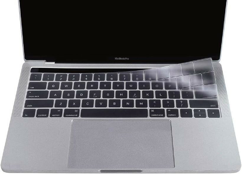 US配列/英語配列 キーボードモデル専用 MacBook Pro/MacBook Air キーボードカバー TPU/シリコン素材 Pro/Air 13インチ 15インチ共通 (透明, MacBook Pro/ Air 13インチ)