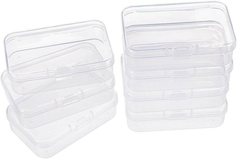 16個セット 7.4x4.9x2cm プラスチック 小分けケース クリア 収納ボックス アクセサリーパーツ収納ケース 詰め替え容器 小物用 長方形 (7.4x4.9cm, 高さ2cm)