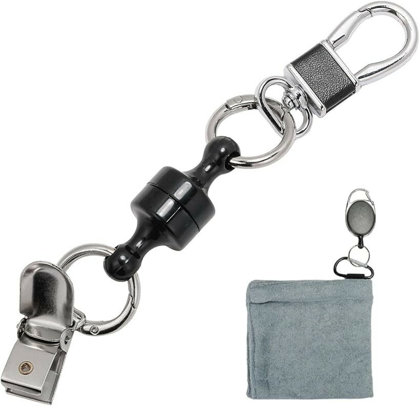 Other - パターカバーホルダー キャッチャー マグネット クリップ 固定型 置き忘れ防止 (ブラック(タオルグレー付き))
