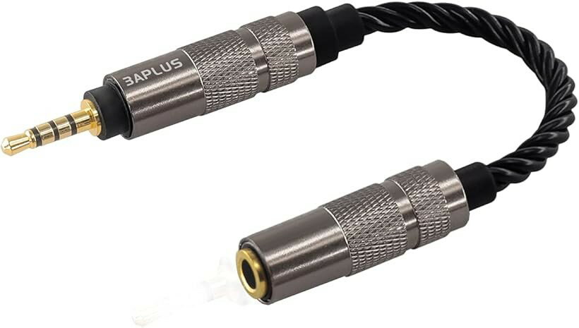 ADM23 変換ケーブル バランス接続ケーブル 2.5mm四極 オス⇔3.5mm三極ステレオ メス...