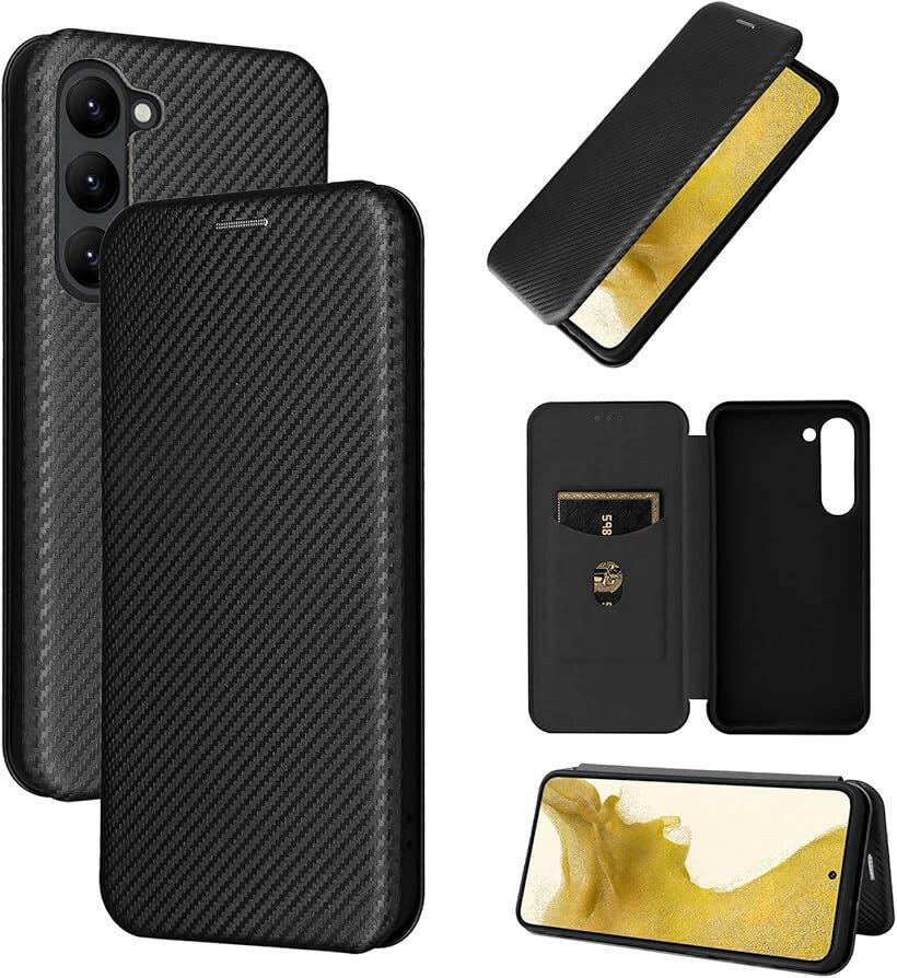 ���ޡ��ȥե��󥱡��� ��Ģ�� ú������Ĵ ������ɵ�ǽ ���ޥۥ����� ���С� (�֥�å�, Samsung Galaxy S23 Plus)