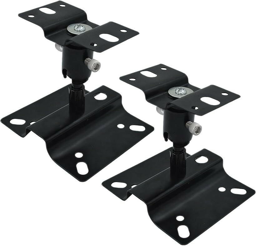 バリエーションコード : 2b969j49l4商品コード2b969w51ll商品名汎用 スピーカー ブラケット 天井 天吊り 壁掛け 台 スタンド 取り付け 固定 マウント ベース 金具 2個 セットブランドMorishoカラーブラック「商品概要」この汎用スピーカーブラケットは、複数の取り付け穴があり、多種多様なスピーカーに対応します。ご自宅やオフィス、カフェ、カラオケ店など、あらゆる場所でご使用できます。天井や天吊り、壁掛けなど、様々な取り付け方法に対応しており、スピーカーをしっかりと金具固定します。「多用途対応」このスピーカーブラケットは、家庭用はもちろん、業務用にもぴったりです。リビングや寝室、オフィスやカフェ、カラオケ店など、どんな場所でもご利用いただけます。「360°回転と角度調整」スピーカーマウントは360°回転が可能で、理想的なリスニングポジションを簡単に設定できます。どの角度にも調整可能なため、思い通りの音響環境を実現します。「簡単取り付け」汎用デザインのスタンド台座は、多種多様なスピーカーに対応しており、天井や壁への取り付けが簡単に行えます。＊取り付けには別途アンカーが必要です。「サイズ」天井ベース: 109mm x 93mm　スピーカーベース: 85mm x 48mm　高さ: 100mm＊取扱説明書は付属しておりません。＊取り付け可能なスピーカーの詳細についてはご案内できません。詳細サイズをご確認ください。＊海外製品のため、キズや塗装剥がれ、サビなどある箇所がございます。ご了承ください。＊ネジは付属しません。※ 他ネットショップでも併売しているため、ご注文後に在庫切れとなる場合があります。予めご了承ください。※ 品薄または希少等の理由により、参考価格よりも高い価格で販売されている場合があります。ご注文の際には必ず販売価格をご確認ください。※ 沖縄県、離島または一部地域の場合、別途送料の負担をお願いする場合があります。予めご了承ください。※ お使いのモニタにより写真の色が実際の商品の色と異なる場合や、イメージに差異が生じることがあります。予めご了承ください。※ 商品の詳細（カラー・数量・サイズ 等）については、ページ内の商品説明をご確認のうえ、ご注文ください。※ モバイル版・スマホ版ページでは、お使いの端末によっては一部の情報が表示されないことがあります。すべての記載情報をご確認するには、PC版ページをご覧ください。