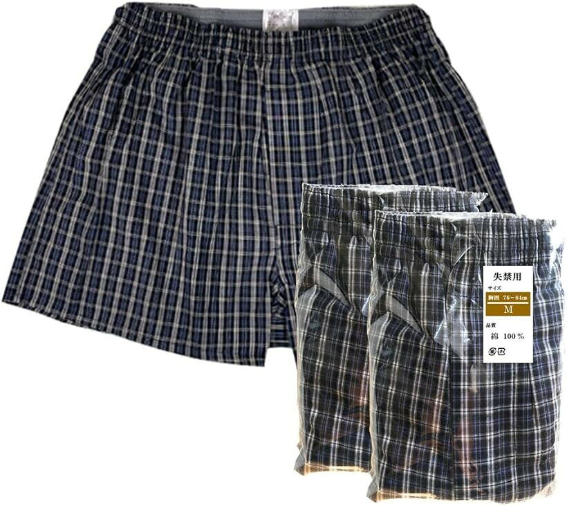 バリエーションコード : 2bjl0of82r商品コード2bjl09xuw8商品名失禁 尿 漏れ パンツ 男性 用 メンズ 吸水 尿漏れパッド 失禁用 尿失禁 下着 トランクス 吸収量50cc 前開き 紳士 尿もれ対策 ネイビーチェック 2枚 Mブランドくらし応援ショップ サンキューカラーネイビーチェック 2枚サイズ等Mサイズ:M/胴囲76-84、L/胴囲84-94、LL/胴囲94-104cm ，3L/胴囲104-112cm高吸水材質：綿100％　消臭・通気性・防水・抗菌セット内容：同色1枚・2枚から選択をお願い致します。手洗いまたは洗濯機使用の場合はネットに入れてください。ドライクリーニング・乾燥機の使用は避けてください。※ 他ネットショップでも併売しているため、ご注文後に在庫切れとなる場合があります。予めご了承ください。※ 品薄または希少等の理由により、参考価格よりも高い価格で販売されている場合があります。ご注文の際には必ず販売価格をご確認ください。※ 沖縄県、離島または一部地域の場合、別途送料の負担をお願いする場合があります。予めご了承ください。※ お使いのモニタにより写真の色が実際の商品の色と異なる場合や、イメージに差異が生じることがあります。予めご了承ください。※ 商品の詳細（カラー・数量・サイズ 等）については、ページ内の商品説明をご確認のうえ、ご注文ください。※ モバイル版・スマホ版ページでは、お使いの端末によっては一部の情報が表示されないことがあります。すべての記載情報をご確認するには、PC版ページをご覧ください。男性に多い尿漏れに。もうズボンを濡らす心配はありません。