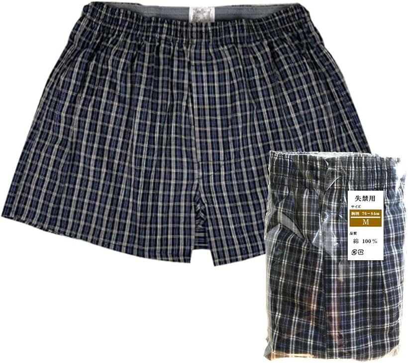 バリエーションコード : 2bjl0of82r商品コード2bjl0jf255商品名失禁 尿 漏れ パンツ 男性 用 メンズ 吸水 尿漏れパッド 失禁用 尿失禁 下着 トランクス 吸収量50cc 前開き 紳士 尿もれ対策 ネイビーチェック 1枚 Mブランドくらし応援ショップ サンキューカラーネイビーチェック 1枚サイズ等Mサイズ:M/胴囲76-84、L/胴囲84-94、LL/胴囲94-104cm ，3L/胴囲104-112cm高吸水材質：綿100％　消臭・通気性・防水・抗菌セット内容：同色1枚・2枚から選択をお願い致します。手洗いまたは洗濯機使用の場合はネットに入れてください。ドライクリーニング・乾燥機の使用は避けてください。※ 他ネットショップでも併売しているため、ご注文後に在庫切れとなる場合があります。予めご了承ください。※ 品薄または希少等の理由により、参考価格よりも高い価格で販売されている場合があります。ご注文の際には必ず販売価格をご確認ください。※ 沖縄県、離島または一部地域の場合、別途送料の負担をお願いする場合があります。予めご了承ください。※ お使いのモニタにより写真の色が実際の商品の色と異なる場合や、イメージに差異が生じることがあります。予めご了承ください。※ 商品の詳細（カラー・数量・サイズ 等）については、ページ内の商品説明をご確認のうえ、ご注文ください。※ モバイル版・スマホ版ページでは、お使いの端末によっては一部の情報が表示されないことがあります。すべての記載情報をご確認するには、PC版ページをご覧ください。男性に多い尿漏れに。もうズボンを濡らす心配はありません。