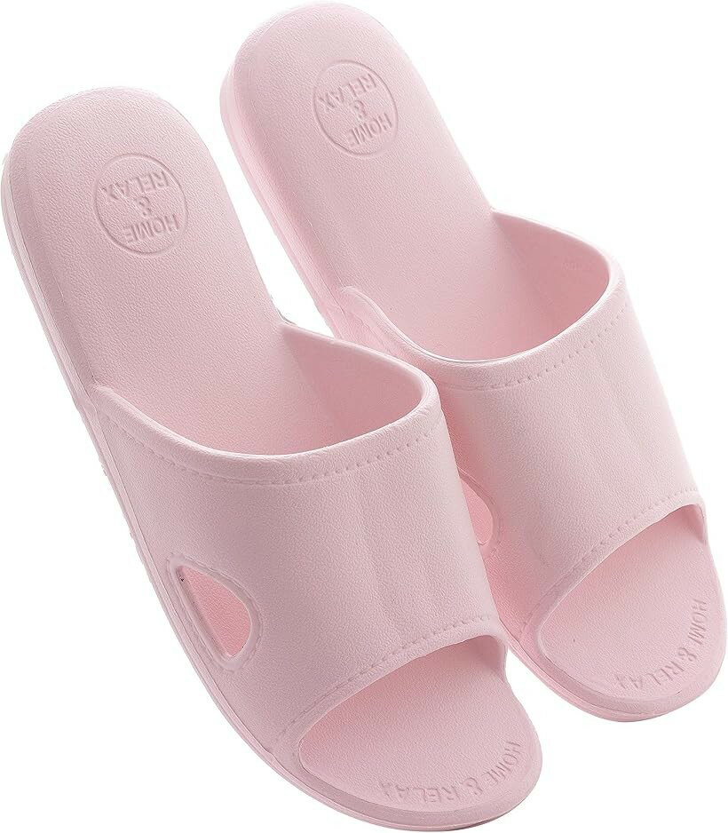 Rakuten - 北欧 超軽量 サンダル スリッパ おしゃれ 衛生 歩きやすい 滑り止め 来客用 男女兼用 (ピンク, 23.5～25.0 cm)