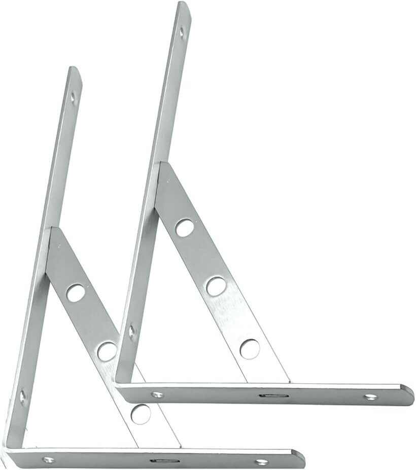 棚受け 金具 ブラケット ウォールシェルフ ラック 壁掛け 棚うけ 固定 キッチン L字型 ステンレス製 25cm 250mm 2本セット