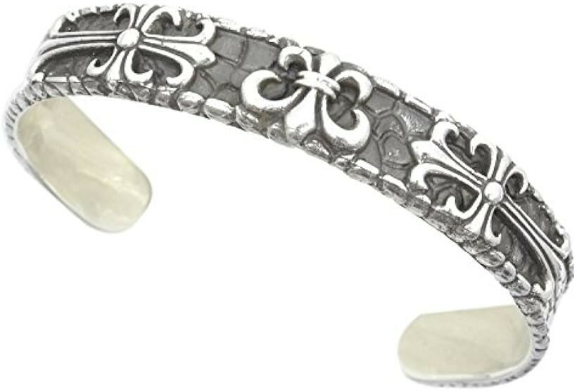 Rakuten - c my select バングル シルバー 925 メンズ ブレスレット ユリの紋章 クロス cmy160812-1