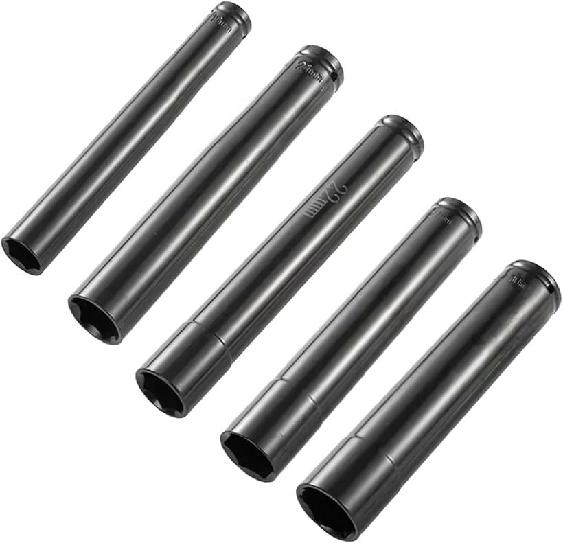 Rakuten - ディープソケット インパクトソケット 差込角 1/2 12.7mm ロングソケット 全長200mm 5本入りセット 14/17/19/24/30mm (5本入りセット(14/17/19/24/30mm))