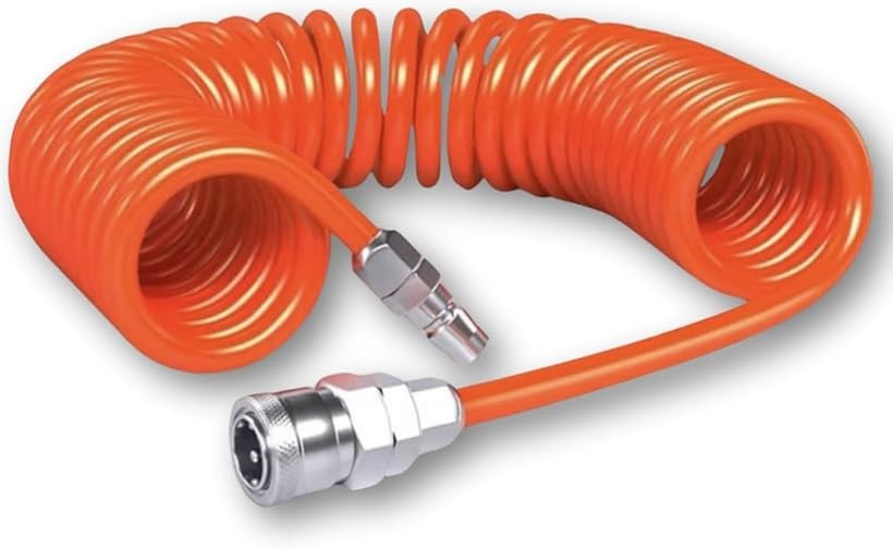 バリエーションコード : 2bjw5ctlk3商品コード2bjw5v0fds商品名エアーホース スパイラル 内径4mm 外径6mm 9m ワンタッチ カプラー 継ぎ手 赤ブランドPLEAVITカラー赤「柔軟なPUスパイラルホースで作業効率を加速」軟質塩化ビニールに比べ、弾力性と柔軟性に富むポリウレタン樹脂素材を採用したスパイラルエアホースです。しなやかで柔らかく、耐摩耗性や耐油性、軽量性などの特徴を持つ、高圧にも優れたエアーコンプレッサー用ホースです。軽量なので持ち運びにも適しています。「時短作業、ストレスなし。ワンタッチでエアツールとのスムーズな連携」ホースの両端にオス/メスのワンタッチソケット・カプラー付きで簡単に脱着可能。ワンタッチ式の設計により、時間を節約しながらエア工具との脱着がスムーズに行えます。あらゆる種類のコンプレッサー、エアツール、圧縮ポンプ、空気圧システムなどに適しています。「広がる作業領域、狭い場所も楽々」1/4国際規格の継手を搭載し、各種コンプレッサーとエアーツールとの簡単な接続が可能です。高い伸縮性を備えたスパイラルエアホースは、狭い場所でも作業が可能です。コイル形状での使用がしやすく、収納も簡単で持ち運びに便利です。「プロのための頼りになる相棒。高耐久PU素材」耐腐食性と耐圧性に優れたPU素材を使用しており、空気圧、機械潤滑剤、非腐食性の化学物質の輸送に適しています。高い耐久性を誇り、長時間の使用に対応しますが、安全のため0.8MPaを超えての使用はお避けください。エア漏れのリスクを軽減します。＊ホース長さ:3m、6m、9m他 ＊ホース径:内径4.0mmx外径6.0mm※ 他ネットショップでも併売しているため、ご注文後に在庫切れとなる場合があります。予めご了承ください。※ 品薄または希少等の理由により、参考価格よりも高い価格で販売されている場合があります。ご注文の際には必ず販売価格をご確認ください。※ 沖縄県、離島または一部地域の場合、別途送料の負担をお願いする場合があります。予めご了承ください。※ お使いのモニタにより写真の色が実際の商品の色と異なる場合や、イメージに差異が生じることがあります。予めご了承ください。※ 商品の詳細（カラー・数量・サイズ 等）については、ページ内の商品説明をご確認のうえ、ご注文ください。※ モバイル版・スマホ版ページでは、お使いの端末によっては一部の情報が表示されないことがあります。すべての記載情報をご確認するには、PC版ページをご覧ください。＊モニター環境等によって色の見え方に若干差が生じる場合がございます。＊サイズ数字は目安です。商品により若干の誤差がございます。「カラー」：赤（オレンジ）、他「素材」：PU（ポリウレタン樹脂）「サイズ」：長さ3m、6m、9m他／内径4mm、外径6mm「使用可能温度」：-20℃～60℃「使用圧力」：0.8MPa「対引裂性」：155Kg/cm「耐摩耗性」：30mg～40mg「引張強さ」：600Kg/cm2「付属品」：ワンタッチソケット／カプラ付き