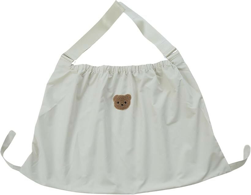 Stroller Options - 収納バッグ 機能的なポケット 安全なベビーカーバッグ ショッピング 旅行用 おむつ収納用 大型 (オフホワイト)