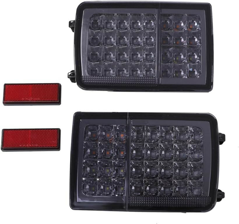 スズキ 用 32連 LED テールランプ ライト 左右セット 流れる ウインカー シーケンシャル 純正 交換 カプラーON エブリイ DA64V DA17V マツダ スクラム 日産 クリッパー NV100系 エブリィ 外装 (スモークレンズ)