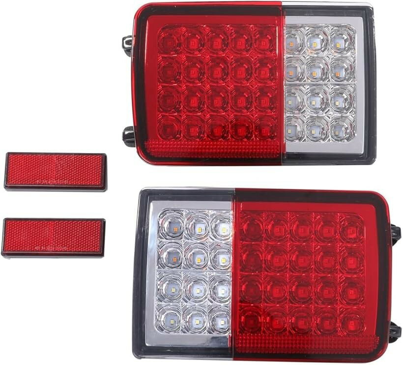 互換品スズキ 用 32連 LED テールランプ ライト 左右セット 流れる ウインカー シーケンシャル 純正 交換 カプラーON エブリイ DA64V DA17V マツダ スクラム 日産 クリッパー NV100系 外装 (レッドxクリアー)