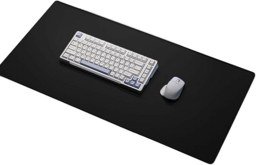 Organize Goods - マウスパッド ノンスリップ デスクブロッター ラップトップデスクパッド オフィス 家庭用 防水 (ブラック, 60x30cm)