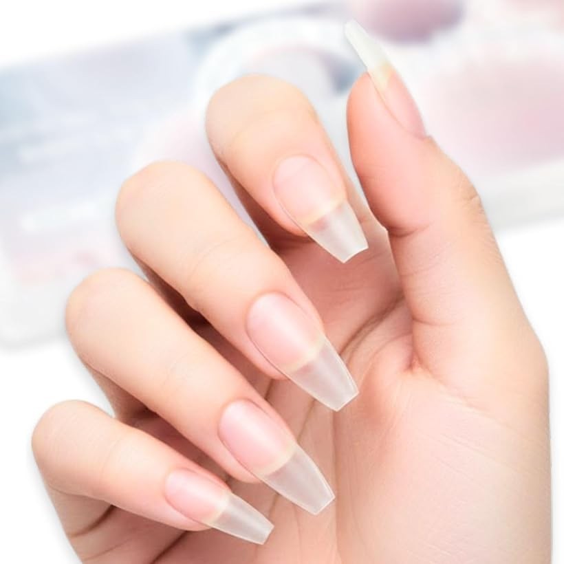 ネイルチップ Silvella ショート 0.1mm超薄 クリア サンディング加工済み 自然にフィット つけ爪 (バレリーナM, 300pcs) mlinestore-10126701 エムラインストア パッケージ画像