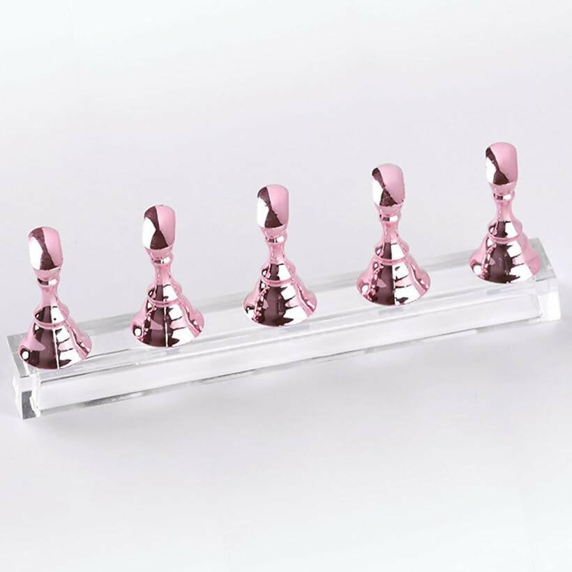 Rakuten - ネイルチップスタンド マグネット 磁石 ネイルスタンド クリア ピンク5 (ピンク5, 2.4x1.4cm)