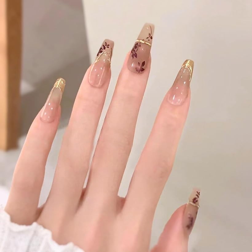 Other - ネイルチップ ロング 24枚 付け爪 可愛い R695 (ピンク, ロング)