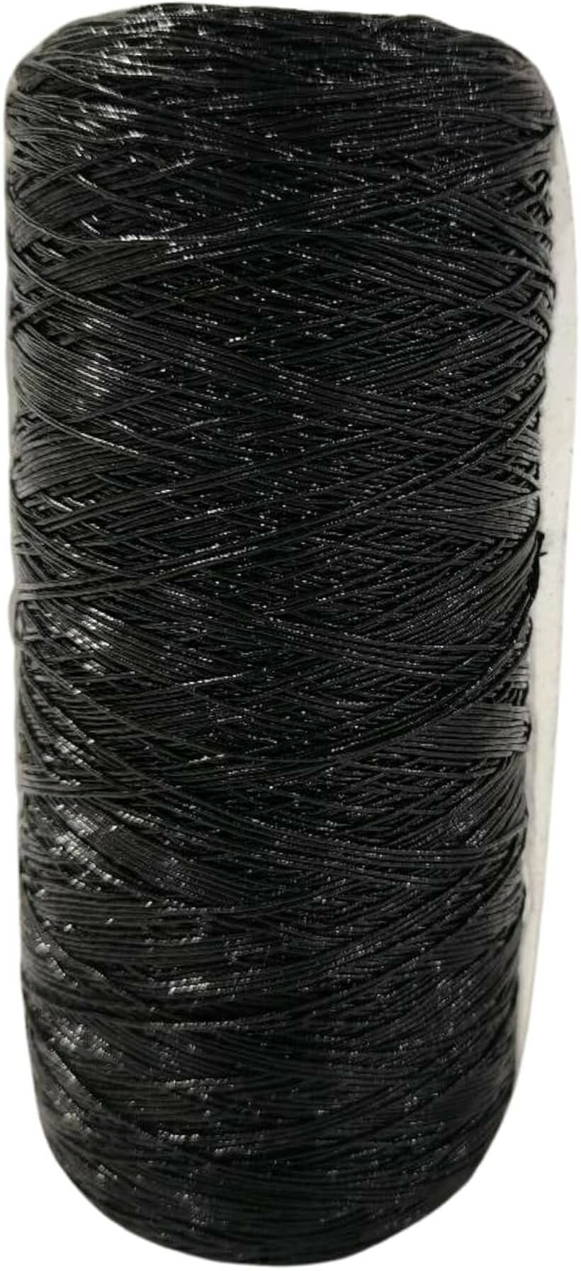 ラメ糸 ダイヤモンド毛糸 メタリックヤーン 200g (ブラック)