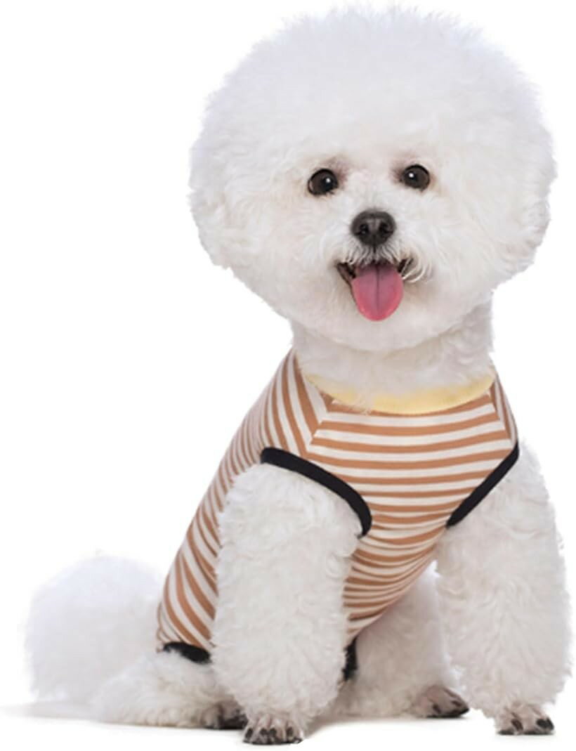 Rakuten - 術後服 術後ウェア エリザベスカラーの代わり 犬用 オス メス 兼用 避妊 舐め防止 (ブラウン, M)