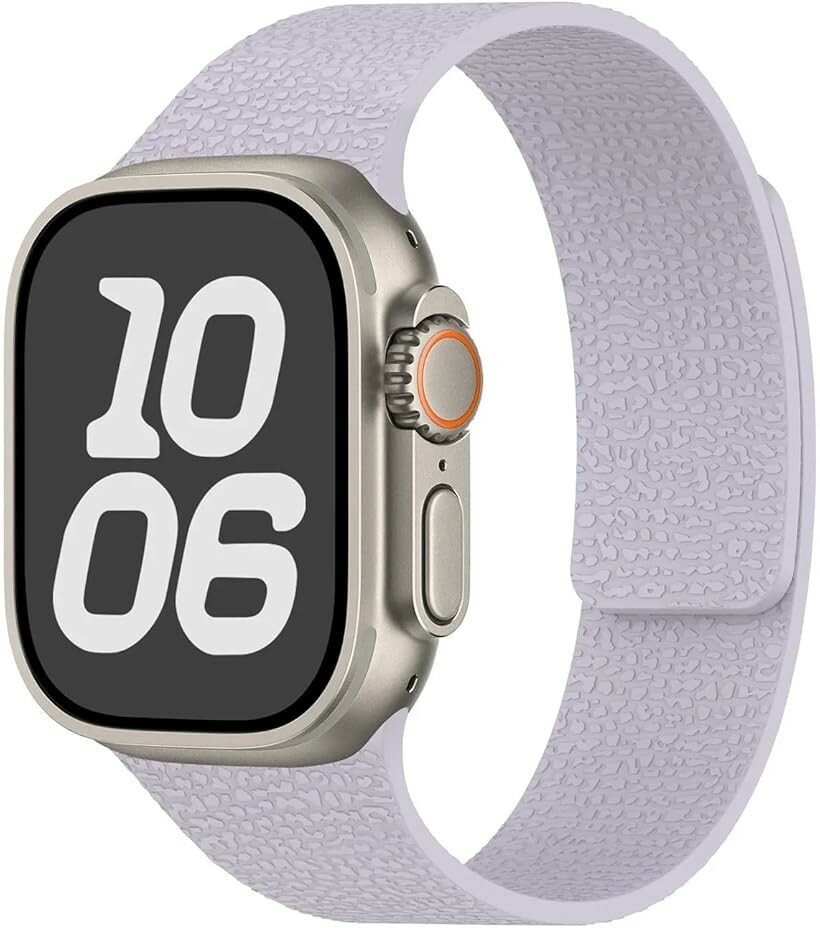Rakuten - 互換品/代替品 ライチ風 シリコン マグネットバンド 工具不要 Series 11/10/9/8/7/6/5/4/SE Ultra 3/2/1 Apple WATCH アップルウォッチ (パープル, 40mm 41mm 42mm)