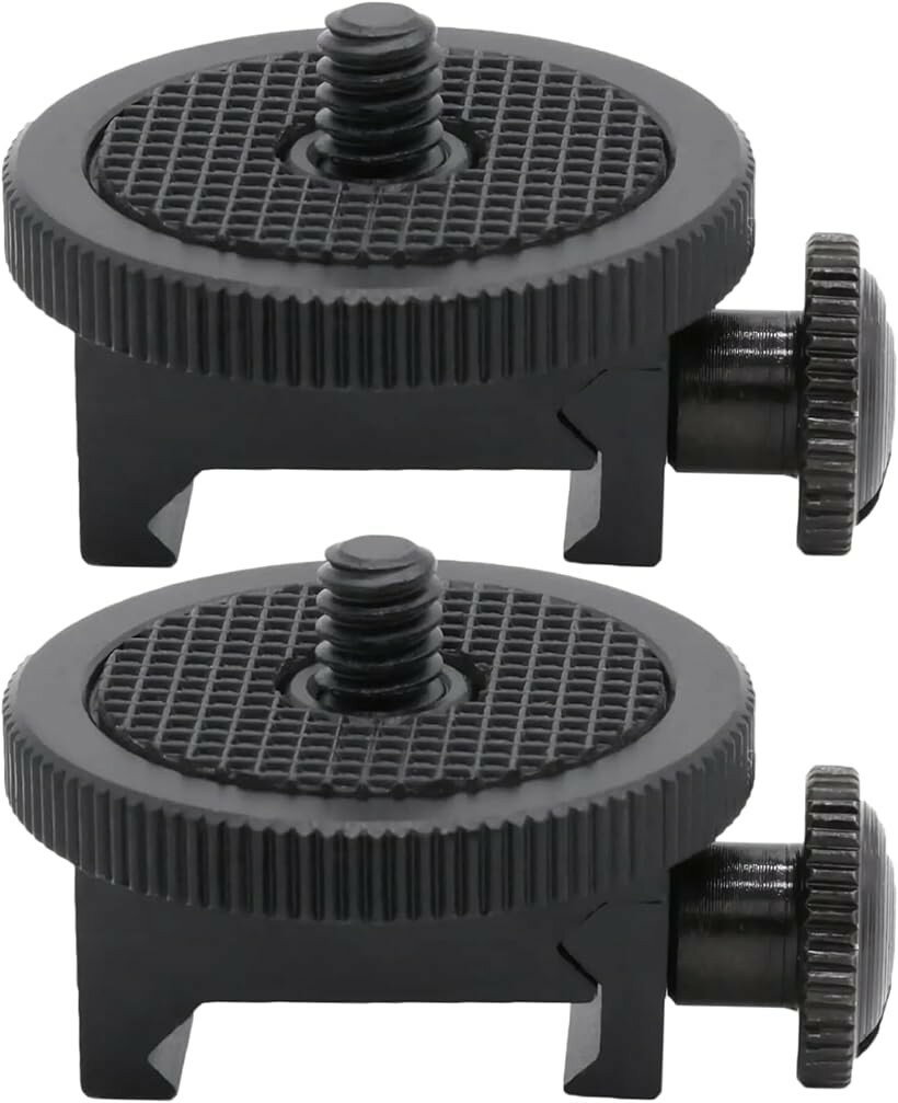 互換品 カメラ エアガン スマホ マウントベース 20mm レール ピカティニー サバゲー 撮影 (マウントベース 2個)