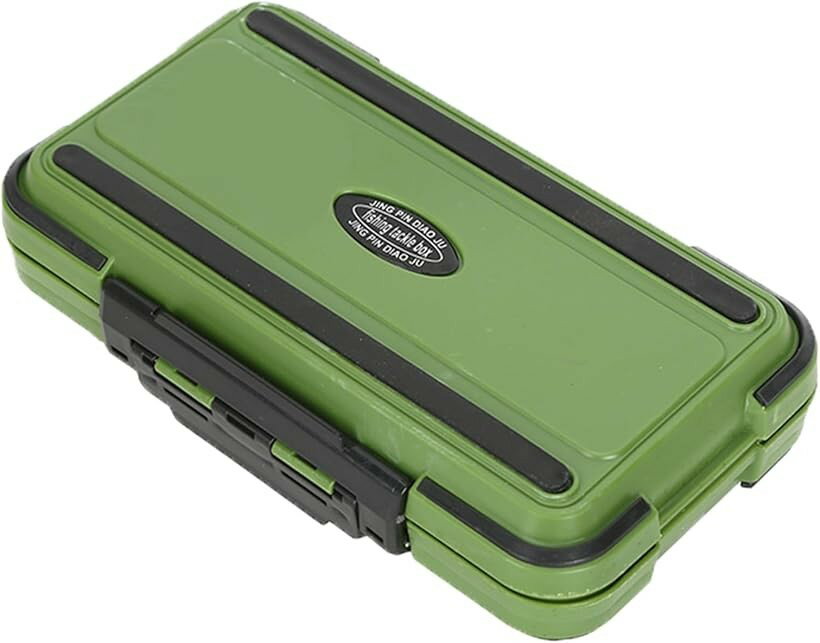 Case, Toolbox - ルアー ワーム ケース 両面 タックル ボックス 釣り 小型 大容量 メタルジグ ジギング 青物 釣具 収納 防水 リバーシブル ミノー グリーン (グリーン)