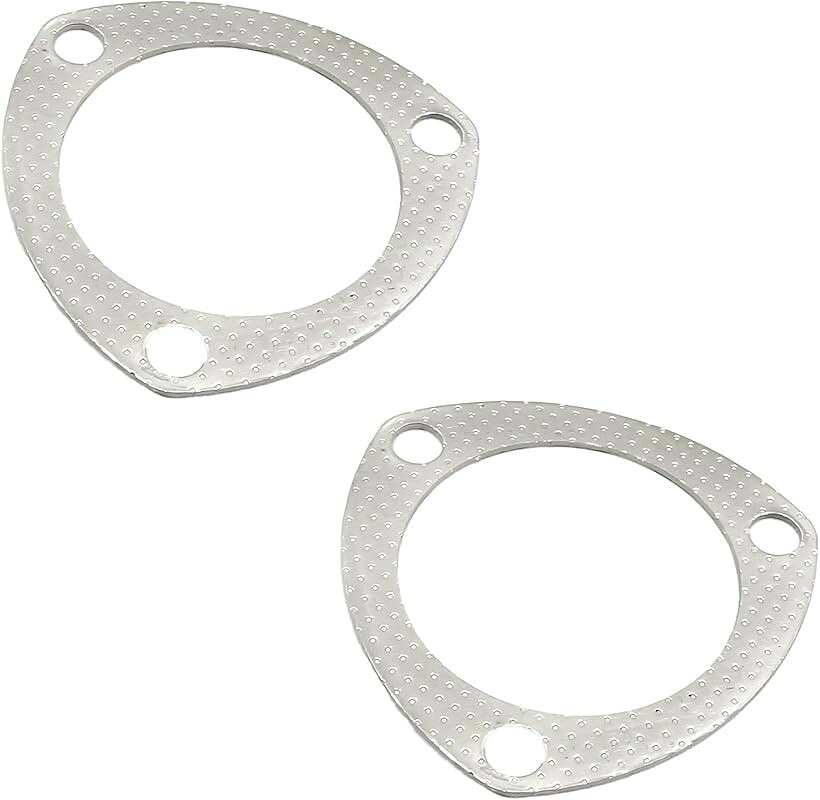 Mufflers - 互換品マフラー ガスケット 70Φ 三角 ターボガスケット 排気ガスケット フランジガスケット フロントパイプ 汎用 2 (シルバー)