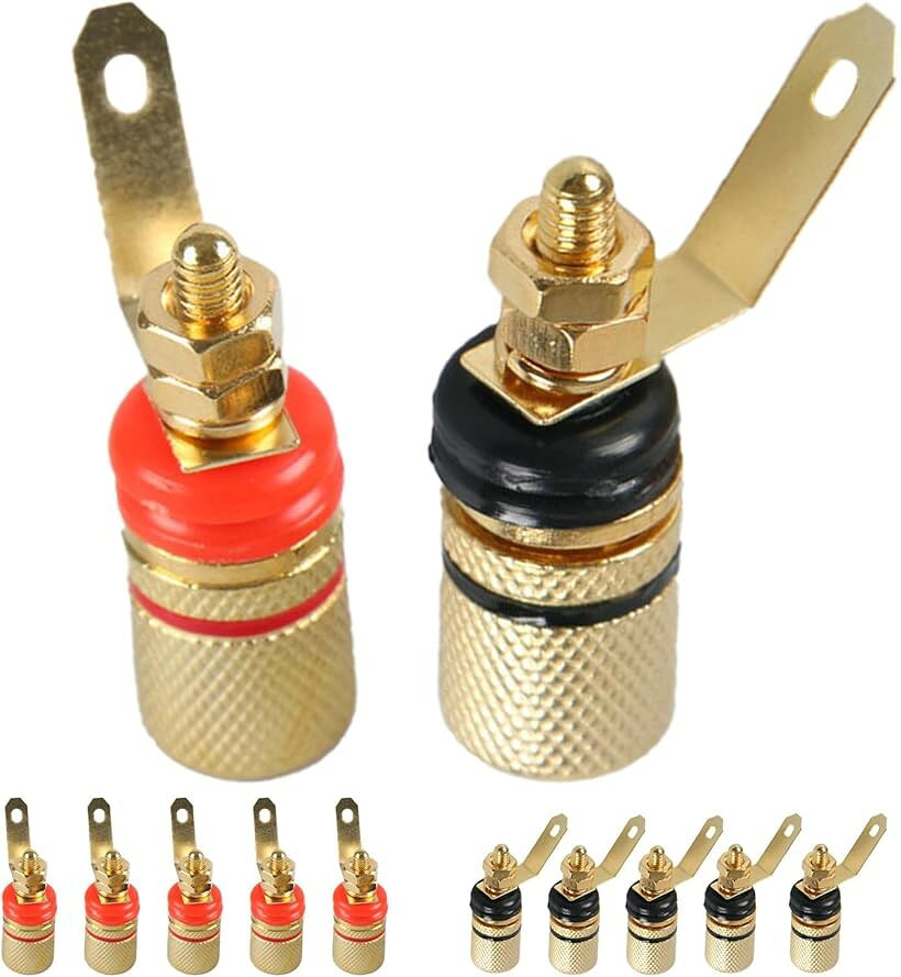 バリエーションコード : 2bjul530tt商品コード2bjulfo96s商品名互換品スピーカーターミナル バナナプラグ 対応 端子 ポスト ピン 金メッキ 3.3cm オーディオ アンプ ステレオ ソケット 10個セットブランドkarimカラーGoldサイズ等10個セット「高品質」高品質な金メッキ加工で、歪みのないクリアな音質を実現。スピーカーの自作や修理以外にも、音質アップやホールド性アップにもおすすめです。「汎用性」スタジオや会議室の音響設備から趣味での自作スピーカーやオーディオステレオの改造など、幅広くご利用いただけます。※ 他ネットショップでも併売しているため、ご注文後に在庫切れとなる場合があります。予めご了承ください。※ 品薄または希少等の理由により、参考価格よりも高い価格で販売されている場合があります。ご注文の際には必ず販売価格をご確認ください。※ 沖縄県、離島または一部地域の場合、別途送料の負担をお願いする場合があります。予めご了承ください。※ お使いのモニタにより写真の色が実際の商品の色と異なる場合や、イメージに差異が生じることがあります。予めご了承ください。※ 商品の詳細（カラー・数量・サイズ 等）については、ページ内の商品説明をご確認のうえ、ご注文ください。※ モバイル版・スマホ版ページでは、お使いの端末によっては一部の情報が表示されないことがあります。すべての記載情報をご確認するには、PC版ページをご覧ください。＊生産ロットにより、サイズや重量に多少の違いがある場合もございます。＊購入前に必ずご利用の機器や本製品サイズ等をご確認の上、ご自身の機器・機材にご利用可能かどうかをご確認ください。＊説明書の添付はございませんので、使用方法等を理解している方のみお買い求めください＊当製品を使用した際に起きた機器などの故障・破損、および事故等の損害について対応できません。あくまでも自己責任でのご使用をお願いいたします。「サイズ」全長33mmx横幅12mmネジ径3mmチャック穴径4mm「重量」約10g/個