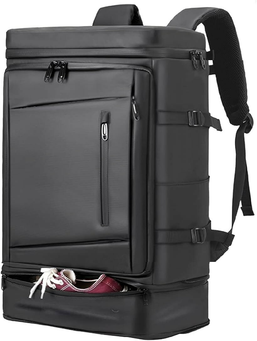 Men'S Bag - リュック ビジネスリュック メンズ リュックサック バックパック 大容量 防水 靴収納 シューズ収納 ブラック519 (ブラック519)